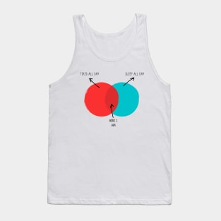 Blue and Red Funny Diagram Meme Chart Tank Top